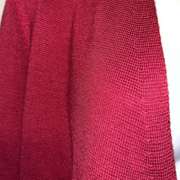 Eileen Fisher S/Petite Cardigan Medium Red Open Radish Tencel Silk Angle Front - Picture 5 of 14